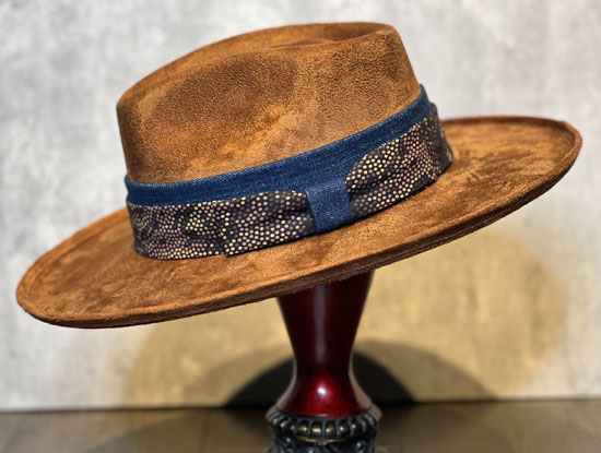 custom_brown_vegan_suede_jeans_side Kats with Hats custom_brown_vegan_suede_jeans_side